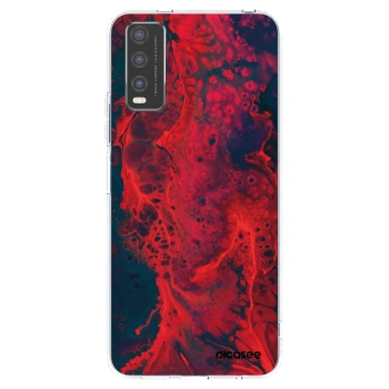 Picasee átlátszó szilikon tok az alábbi mobiltelefonokra Vivo Y20s - Organic red