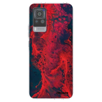 Picasee átlátszó szilikon tok az alábbi mobiltelefonokra Vivo X60 Pro 5G - Organic red