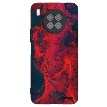 Picasee fekete szilikon tok az alábbi mobiltelefonokra Huawei Nova 8i - Organic red