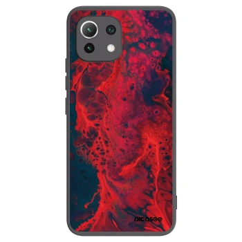 Picasee fekete szilikon tok az alábbi mobiltelefonokra Xiaomi 11 Lite 5G NE - Organic red