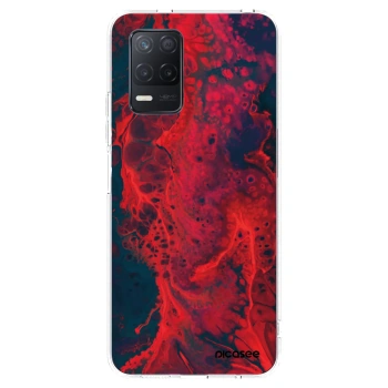 Picasee átlátszó szilikon tok az alábbi mobiltelefonokra Realme 8 5G - Organic red