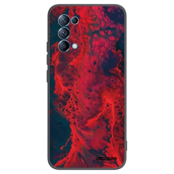 Picasee fekete szilikon tok az alábbi mobiltelefonokra OPPO Reno 5 5G - Organic red