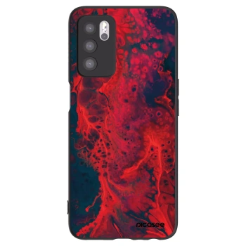 Picasee fekete szilikon tok az alábbi mobiltelefonokra OPPO A16s - Organic red