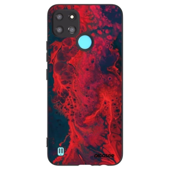 Picasee fekete szilikon tok az alábbi mobiltelefonokra Realme C21Y - Organic red