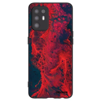 Picasee fekete szilikon tok az alábbi mobiltelefonokra OPPO A94 5G - Organic red