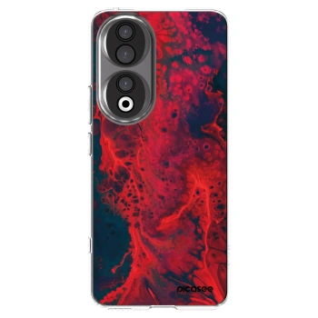 Picasee átlátszó szilikon tok az alábbi mobiltelefonokra Honor 90 5G - Organic red