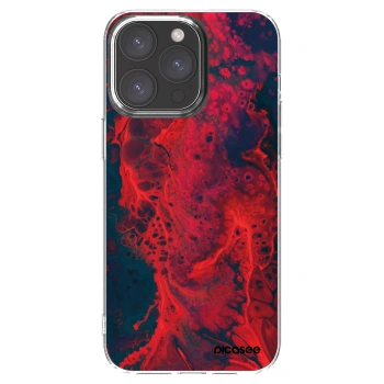 Picasee átlátszó szilikon tok az alábbi mobiltelefonokra Apple iPhone 15 Pro Max - Organic red