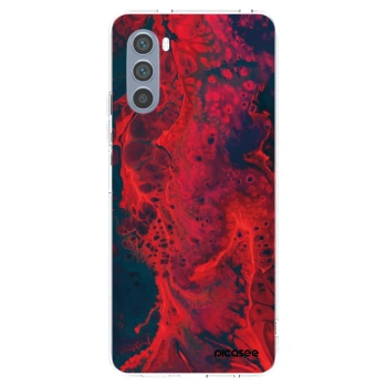 Picasee átlátszó szilikon tok az alábbi mobiltelefonokra Motorola Moto G62 - Organic red