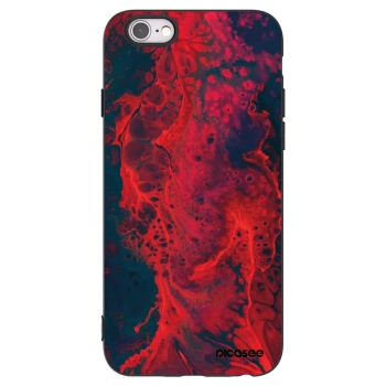 Picasee fekete szilikon tok az alábbi mobiltelefonokra Apple iPhone 6/6S - Organic red