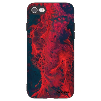 Picasee fekete szilikon tok az alábbi mobiltelefonokra Apple iPhone 8 - Organic red