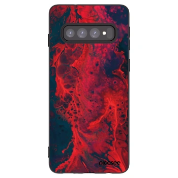 Picasee fekete szilikon tok az alábbi mobiltelefonokra Samsung Galaxy S10 G973 - Organic red