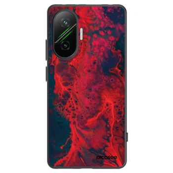 Picasee fekete szilikon tok az alábbi mobiltelefonokra Xiaomi Poco F7 Pro 5G - Organic red