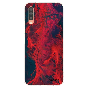 Picasee átlátszó szilikon tok az alábbi mobiltelefonokra Samsung Galaxy A70 A705F - Organic red