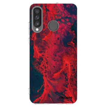 Picasee átlátszó szilikon tok az alábbi mobiltelefonokra Huawei P30 Lite - Organic red