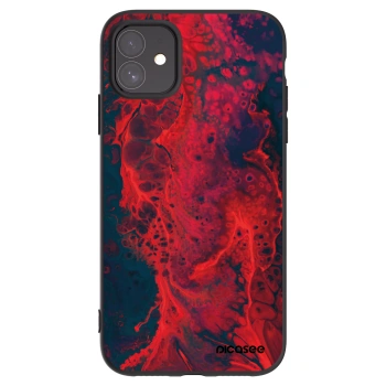 Picasee fekete szilikon tok az alábbi mobiltelefonokra Apple iPhone 11 - Organic red