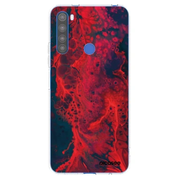 Picasee átlátszó szilikon tok az alábbi mobiltelefonokra Xiaomi Redmi Note 8T - Organic red
