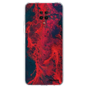 Picasee átlátszó szilikon tok az alábbi mobiltelefonokra Xiaomi Redmi Note 9 Pro - Organic red