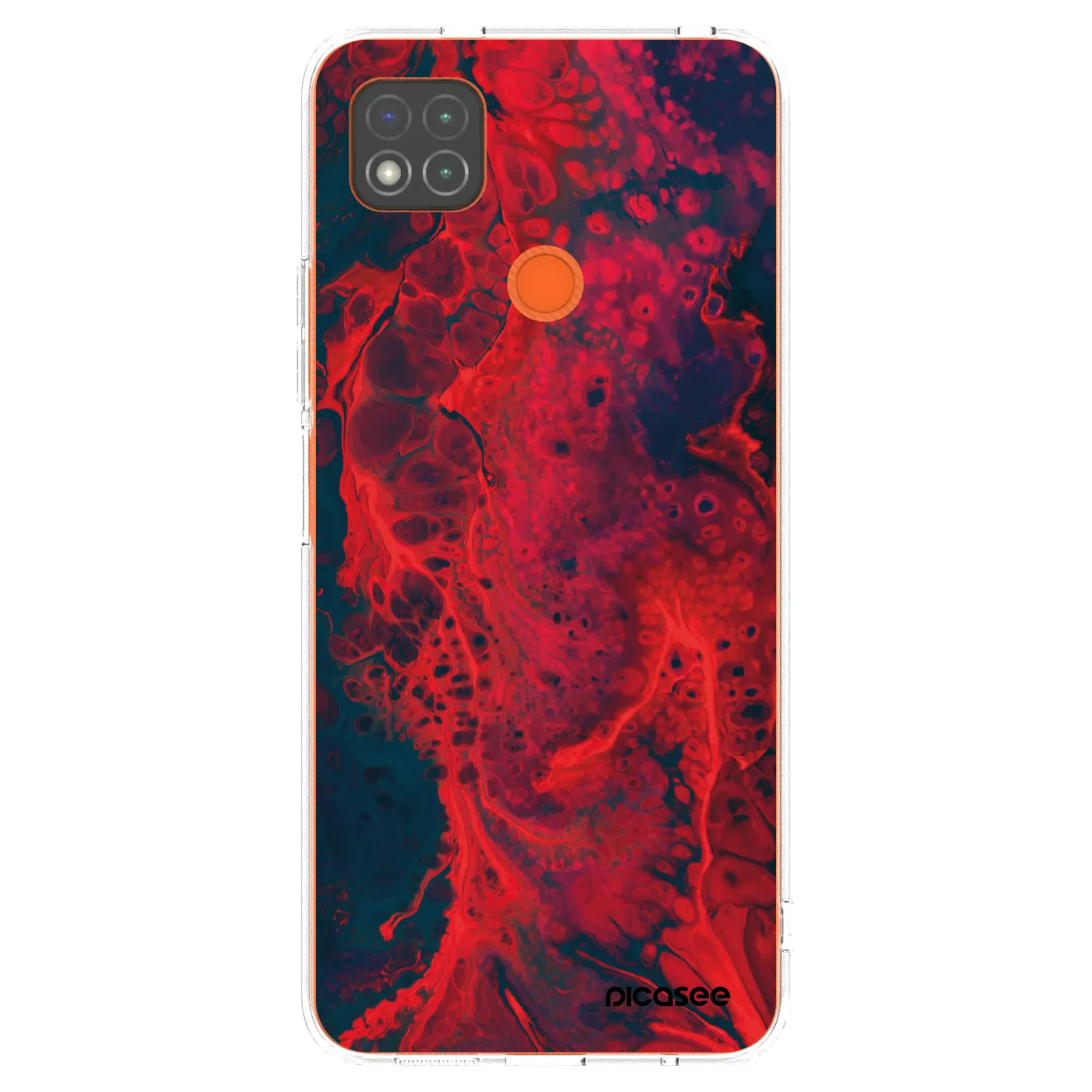 Picasee átlátszó szilikon tok az alábbi mobiltelefonokra Xiaomi Redmi 9C - Organic red