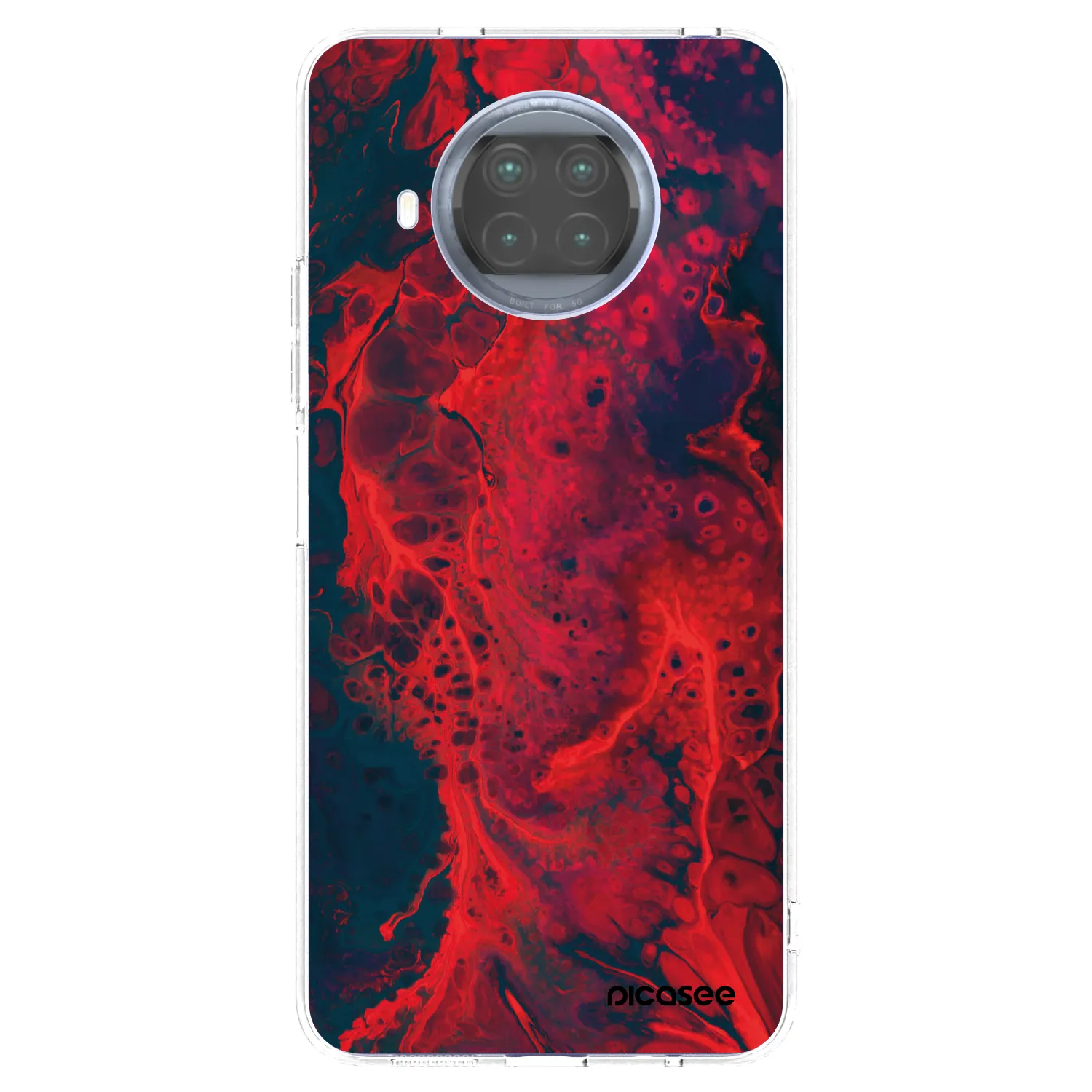 Picasee átlátszó szilikon tok az alábbi mobiltelefonokra Xiaomi Mi 10T Lite - Organic red
