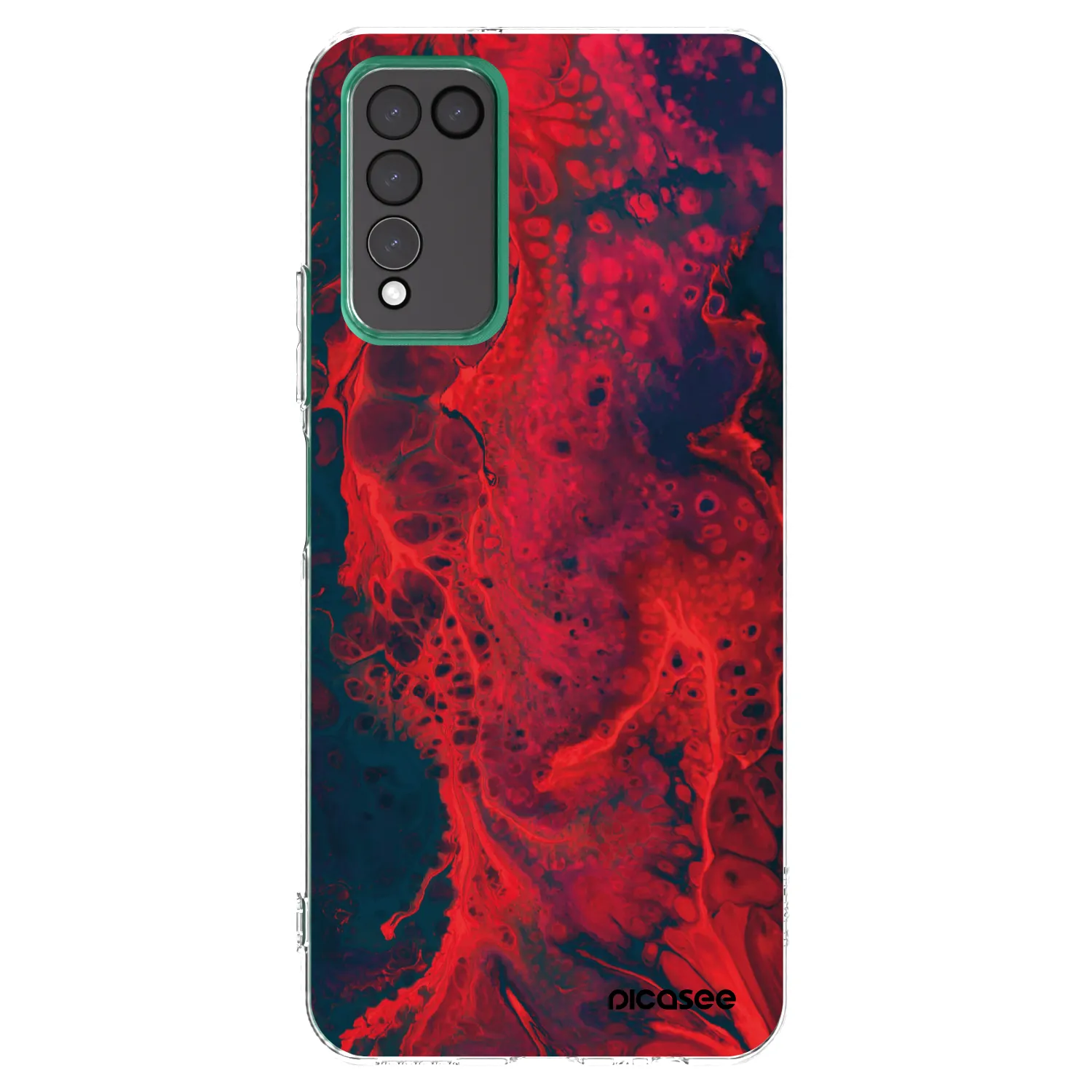 Picasee átlátszó szilikon tok az alábbi mobiltelefonokra Honor 10X Lite - Organic red