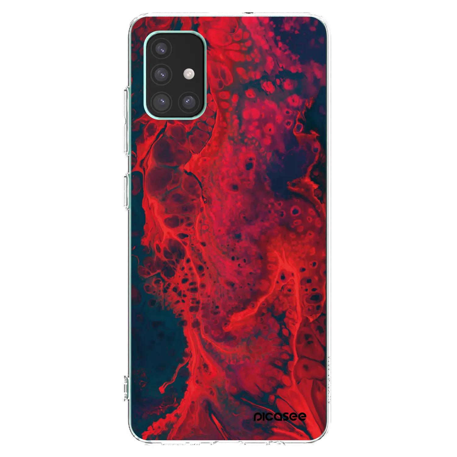 Picasee átlátszó szilikon tok az alábbi mobiltelefonokra Samsung Galaxy M51 M515F - Organic red