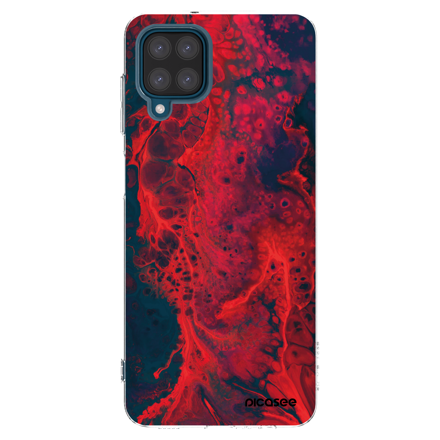 Picasee átlátszó szilikon tok az alábbi mobiltelefonokra Samsung Galaxy A12 A125F - Organic red