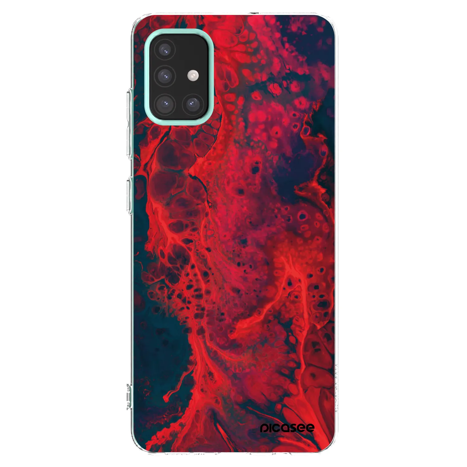 Picasee átlátszó szilikon tok az alábbi mobiltelefonokra Samsung Galaxy M31s - Organic red