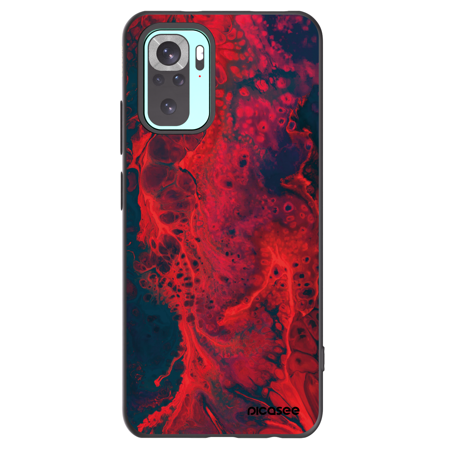 Picasee fekete szilikon tok az alábbi mobiltelefonokra Xiaomi Redmi Note 10 Pro - Organic red