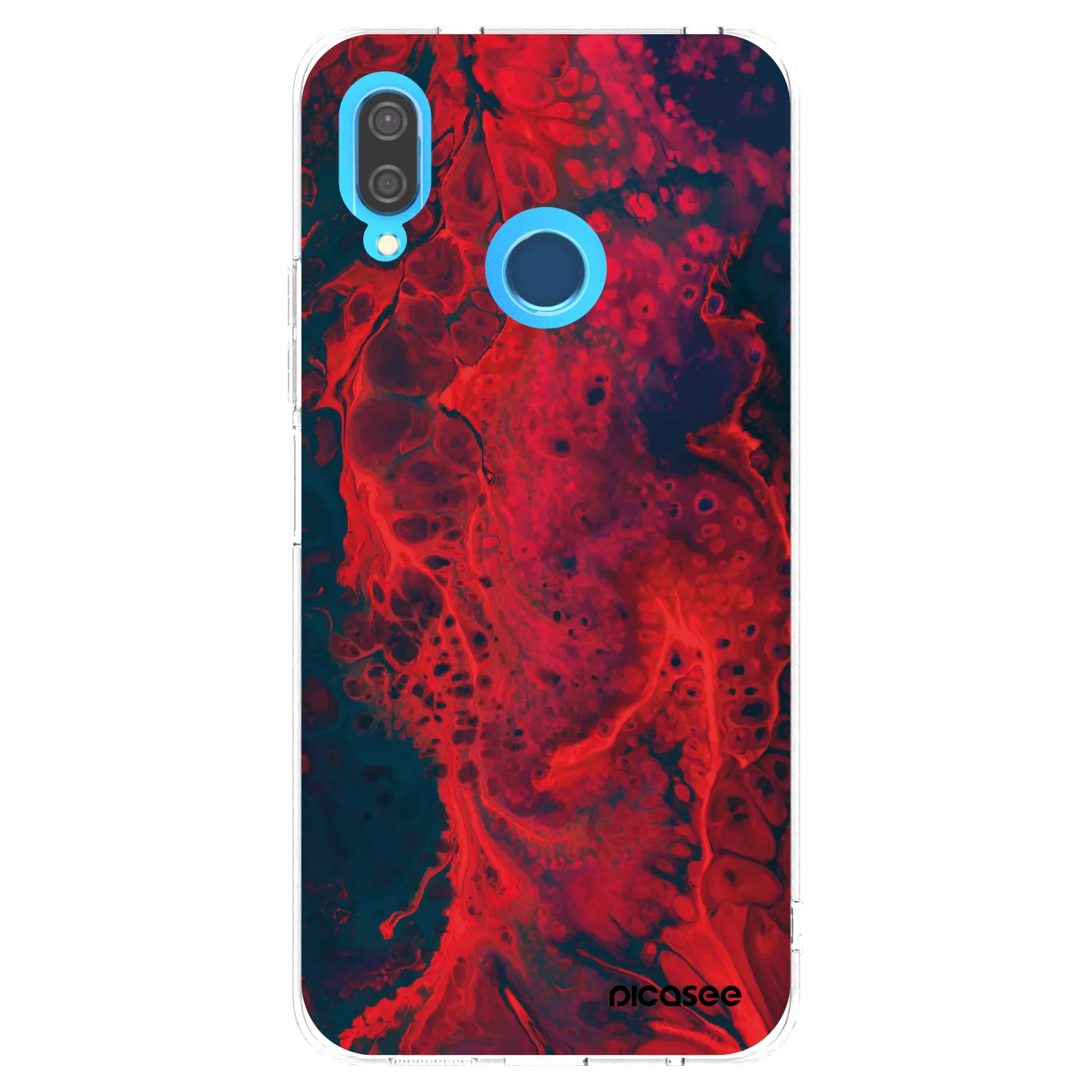 Picasee átlátszó szilikon tok az alábbi mobiltelefonokra Huawei P20 Lite - Organic red