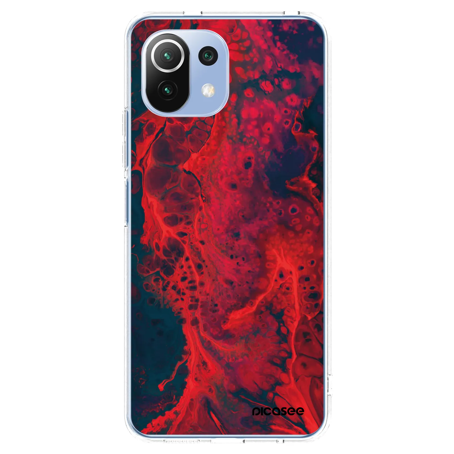 Picasee átlátszó szilikon tok az alábbi mobiltelefonokra Xiaomi Mi 11 Lite - Organic red