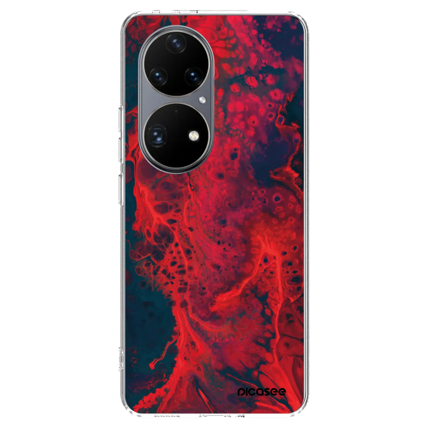 Picasee átlátszó szilikon tok az alábbi mobiltelefonokra Huawei P50 - Organic red
