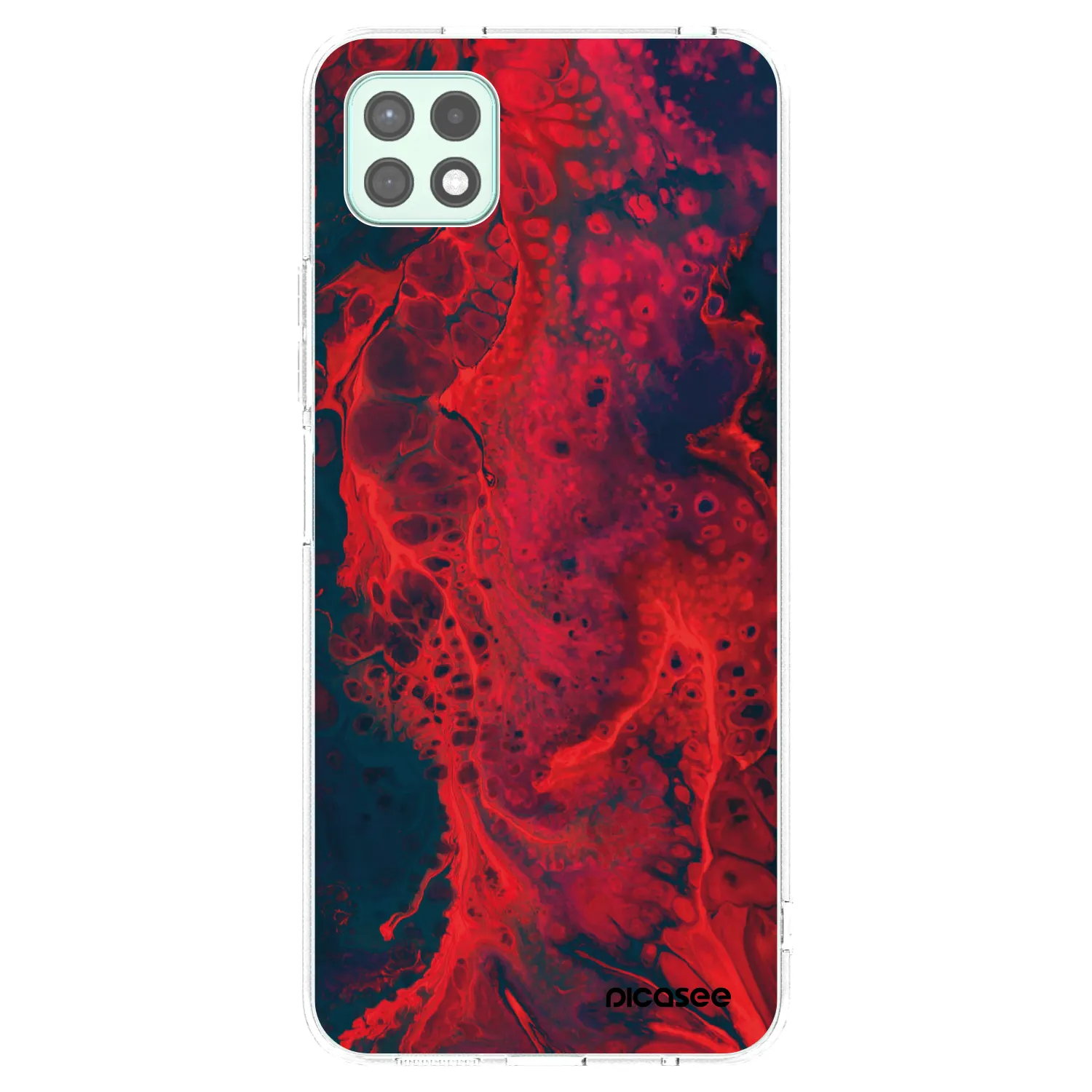 Picasee átlátszó szilikon tok az alábbi mobiltelefonokra Samsung Galaxy A22 A226B 5G - Organic red