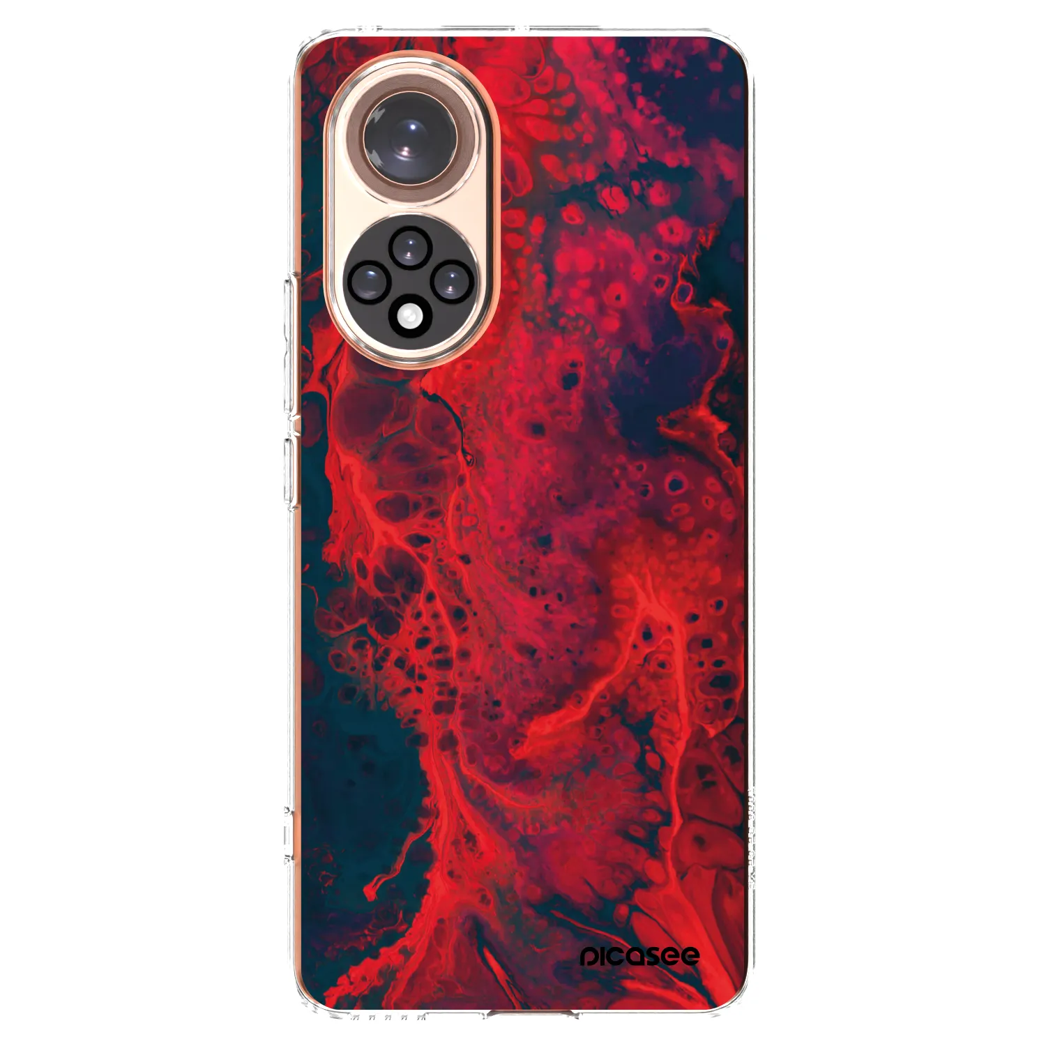 Picasee átlátszó szilikon tok az alábbi mobiltelefonokra Honor 50 5G - Organic red