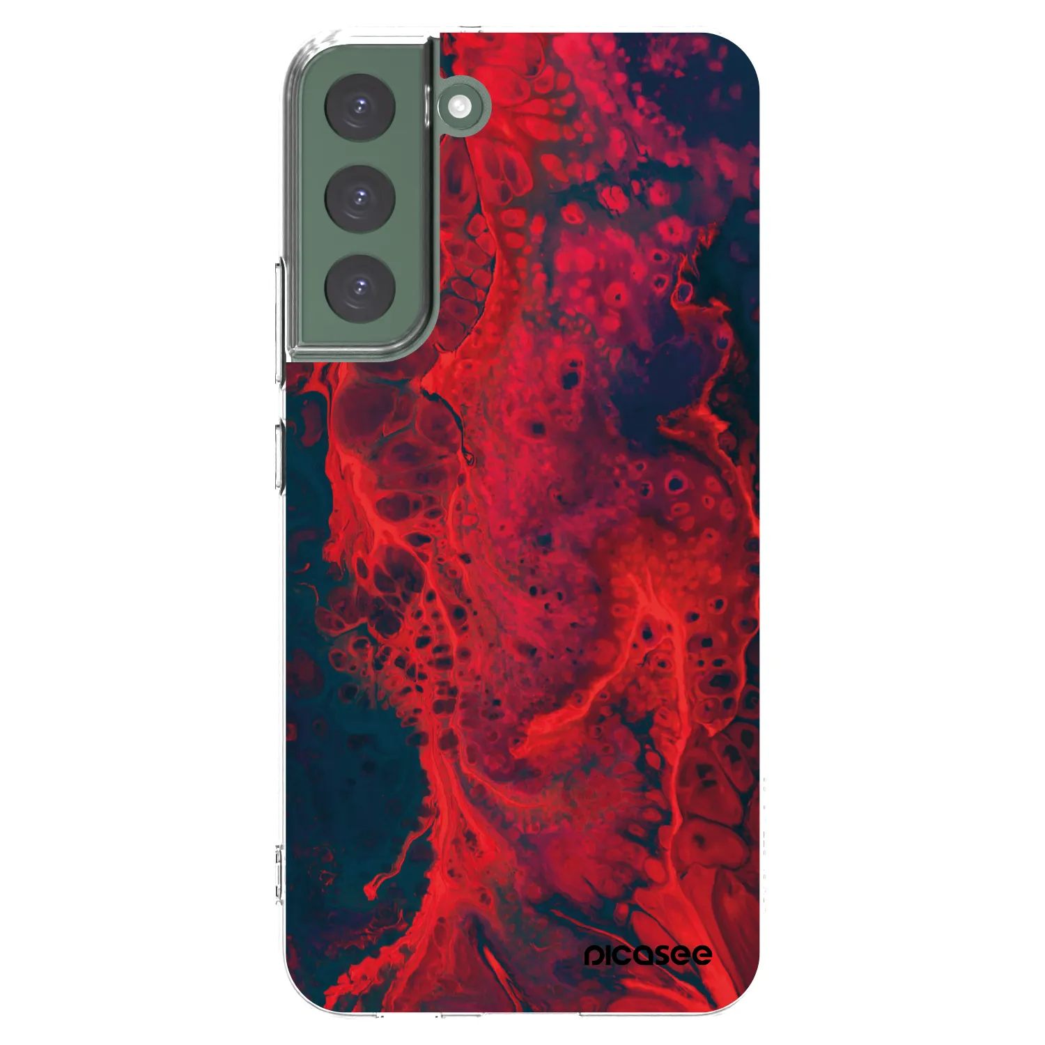 Picasee átlátszó szilikon tok az alábbi mobiltelefonokra Samsung Galaxy S22+ 5G - Organic red