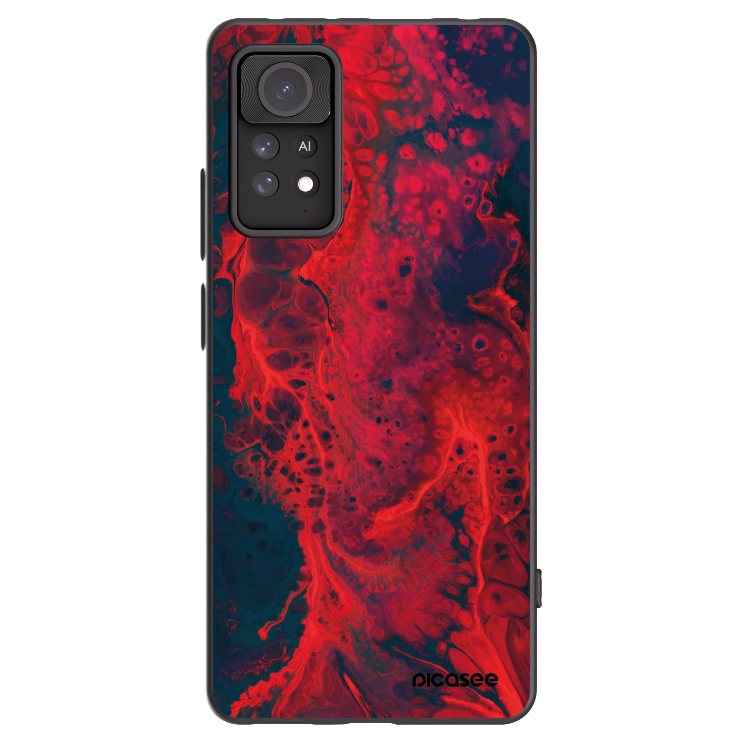 Picasee fekete szilikon tok az alábbi mobiltelefonokra Xiaomi Redmi Note 11 Pro 5G - Organic red