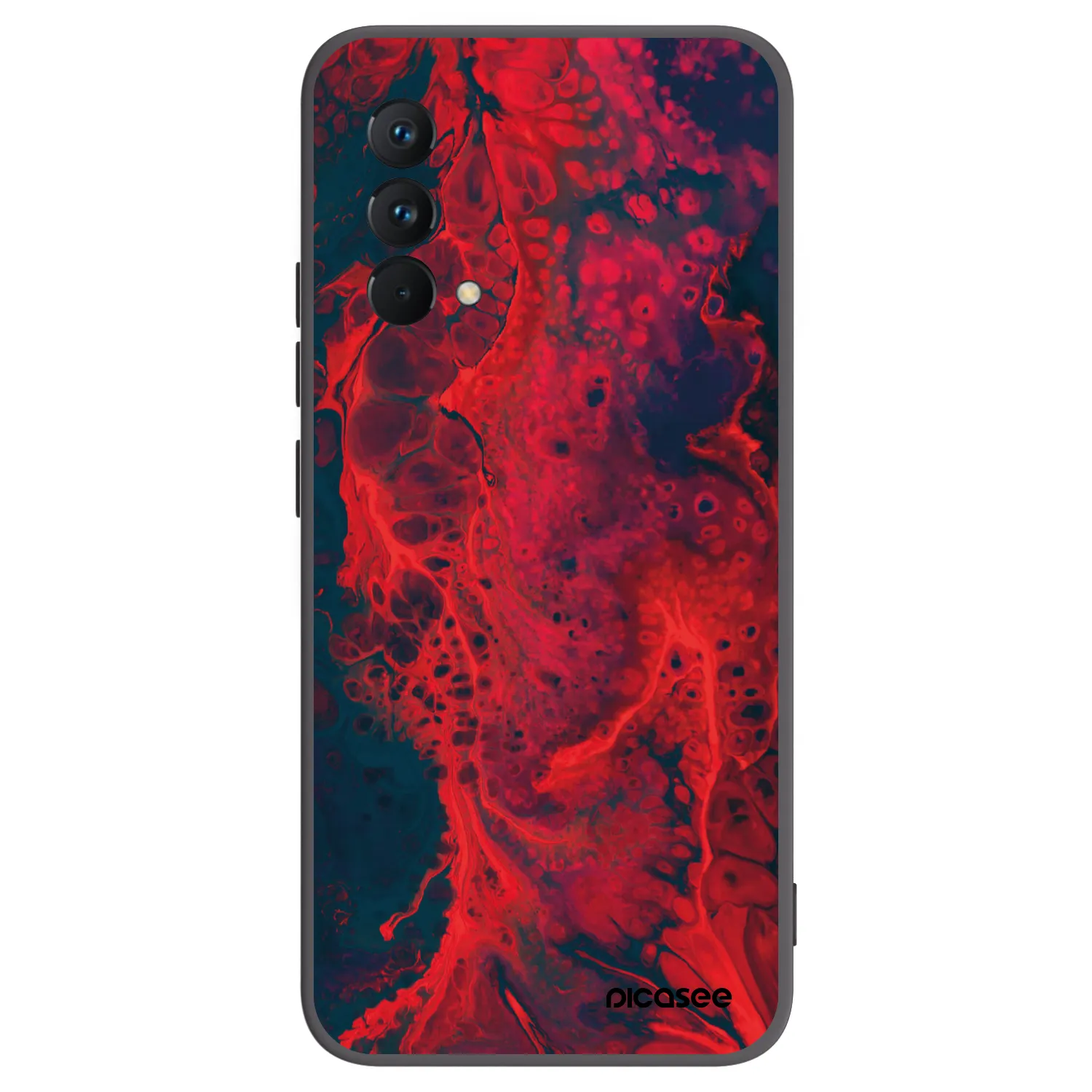 Picasee fekete szilikon tok az alábbi mobiltelefonokra Realme GT Master Edition 5G - Organic red