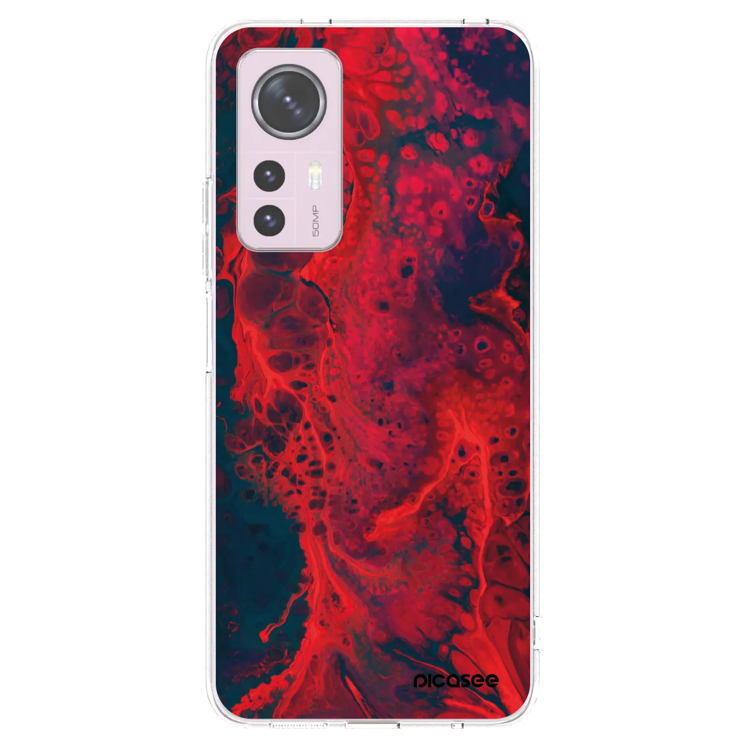 Picasee átlátszó szilikon tok az alábbi mobiltelefonokra Xiaomi 12 - Organic red
