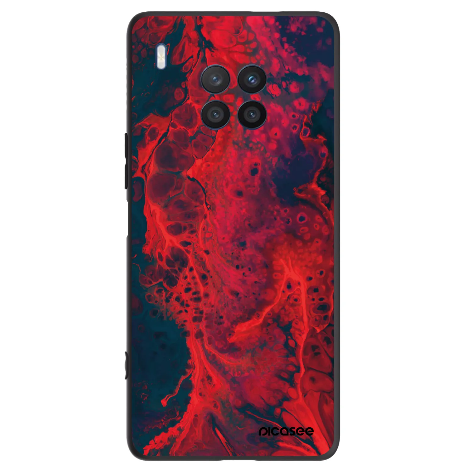 Picasee fekete szilikon tok az alábbi mobiltelefonokra Honor 50 Lite - Organic red