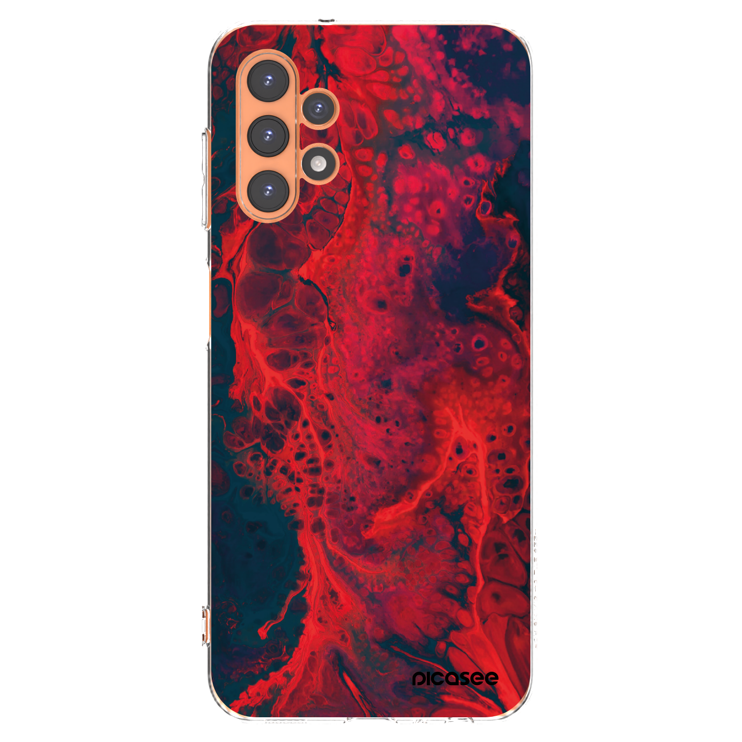 Picasee átlátszó szilikon tok az alábbi mobiltelefonokra Samsung Galaxy A13 4G A135 - Organic red