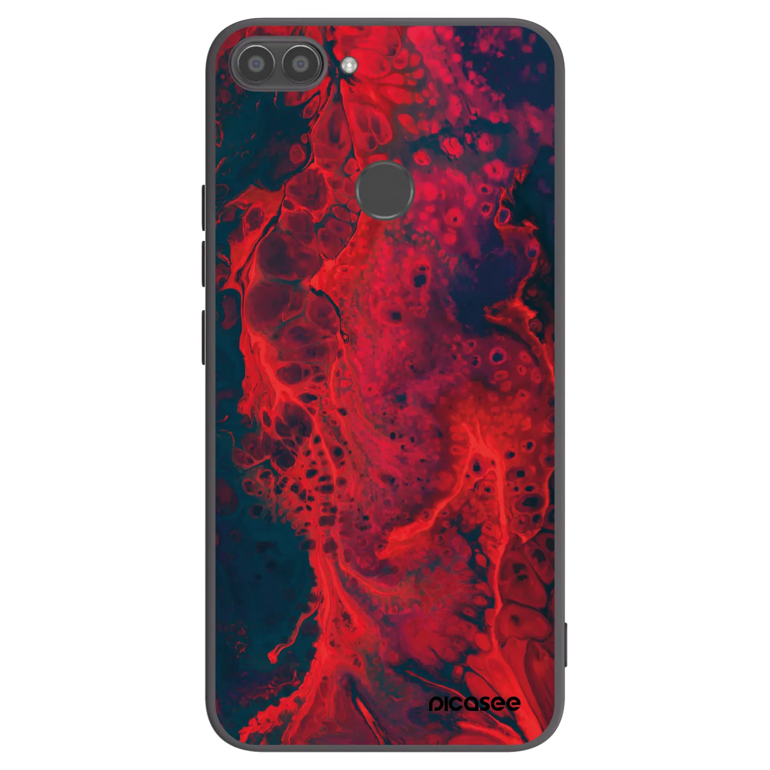 Picasee fekete szilikon tok az alábbi mobiltelefonokra Huawei P Smart - Organic red