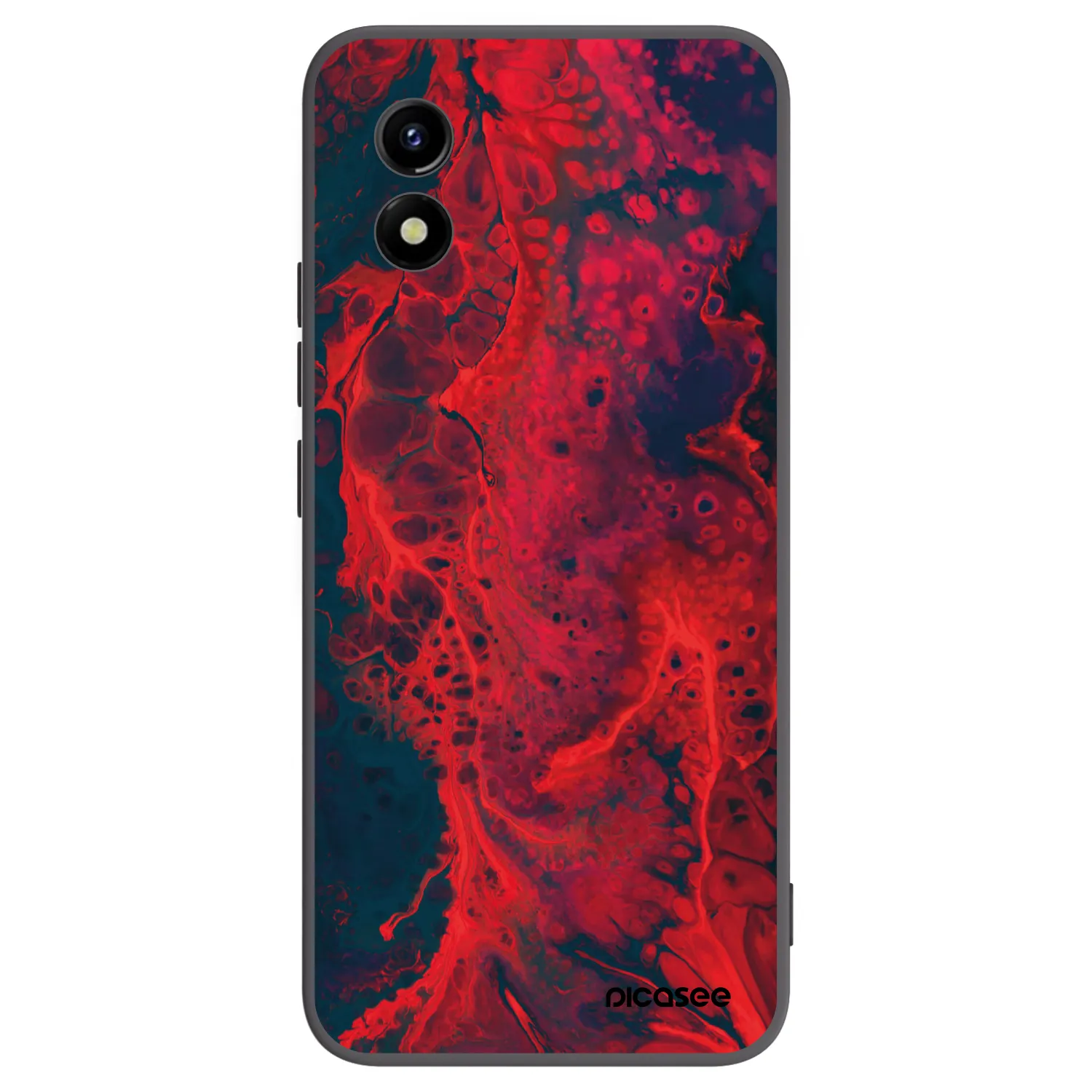 Picasee fekete szilikon tok az alábbi mobiltelefonokra Vivo Y01 - Organic red