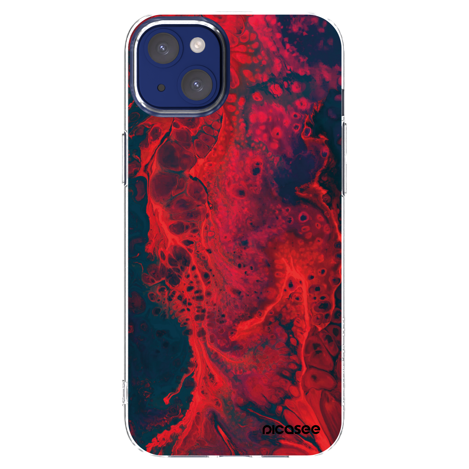 Picasee átlátszó szilikon tok az alábbi mobiltelefonokra Apple iPhone 14 Plus - Organic red