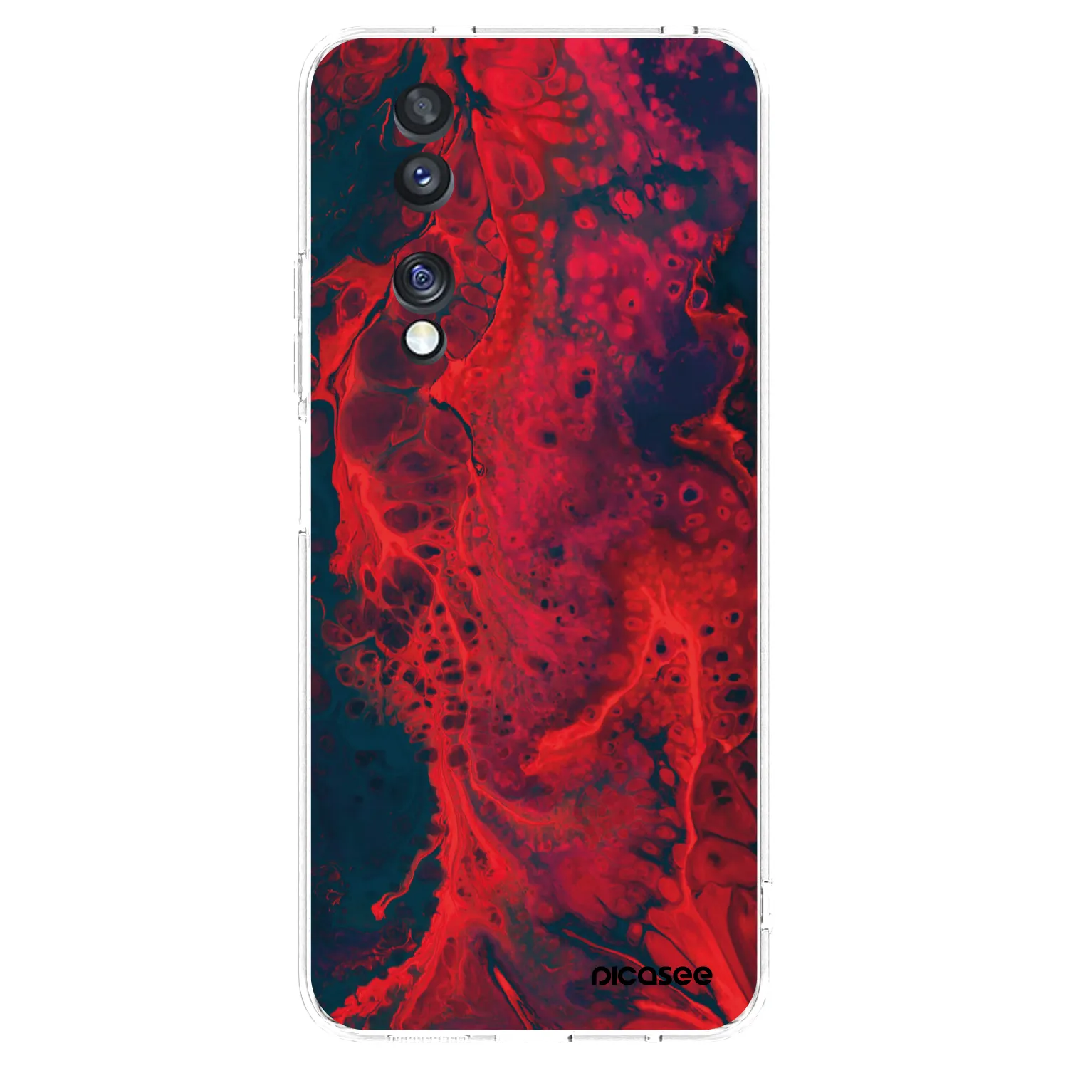 Picasee átlátszó szilikon tok az alábbi mobiltelefonokra Honor 70 - Organic red