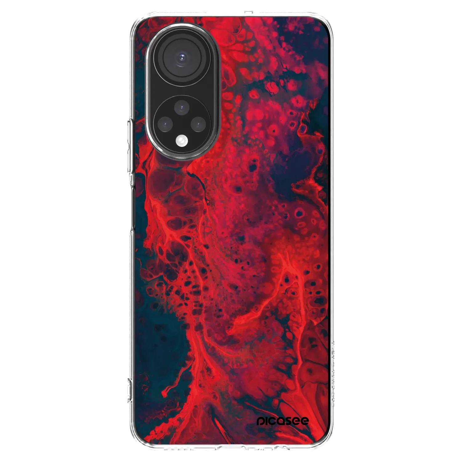 Picasee átlátszó szilikon tok az alábbi mobiltelefonokra Honor X7 - Organic red