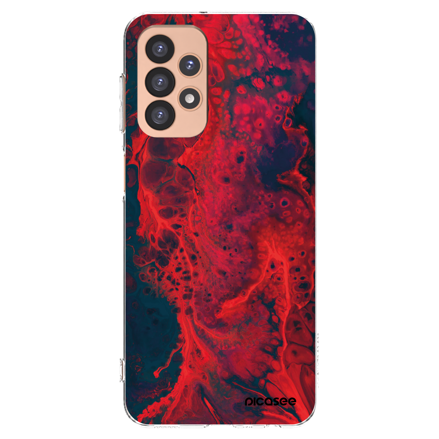 Picasee átlátszó szilikon tok az alábbi mobiltelefonokra Samsung Galaxy A23 A236B 5G - Organic red