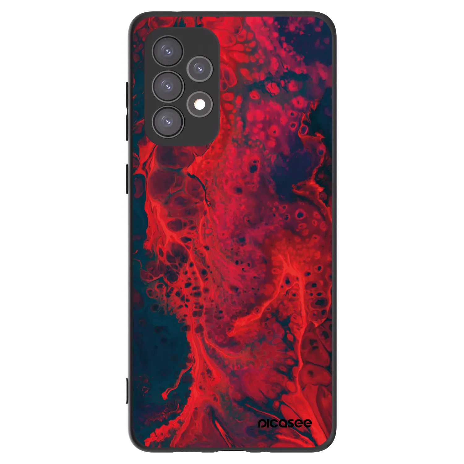 Picasee fekete szilikon tok az alábbi mobiltelefonokra Samsung Galaxy A73 5G - Organic red
