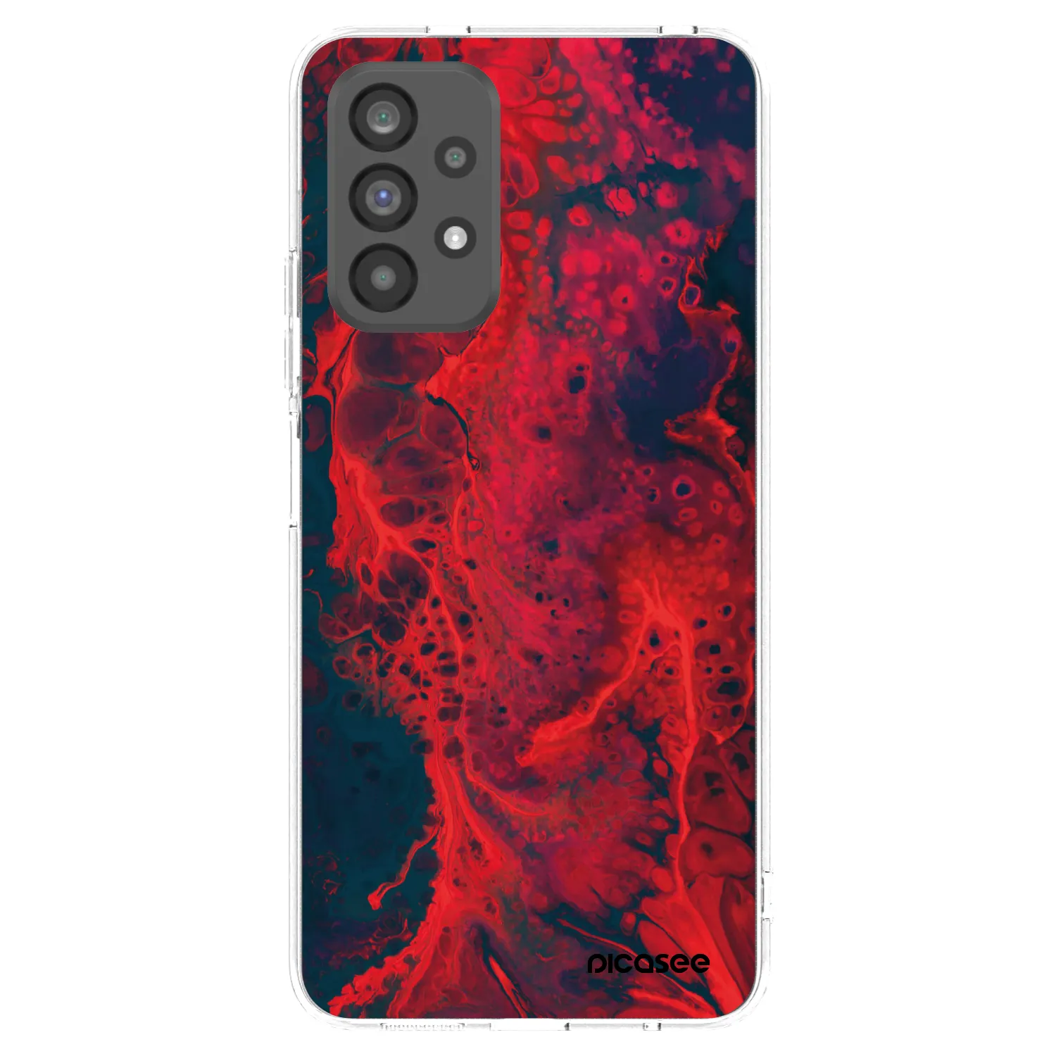 Picasee átlátszó szilikon tok az alábbi mobiltelefonokra Samsung Galaxy A73 5G - Organic red