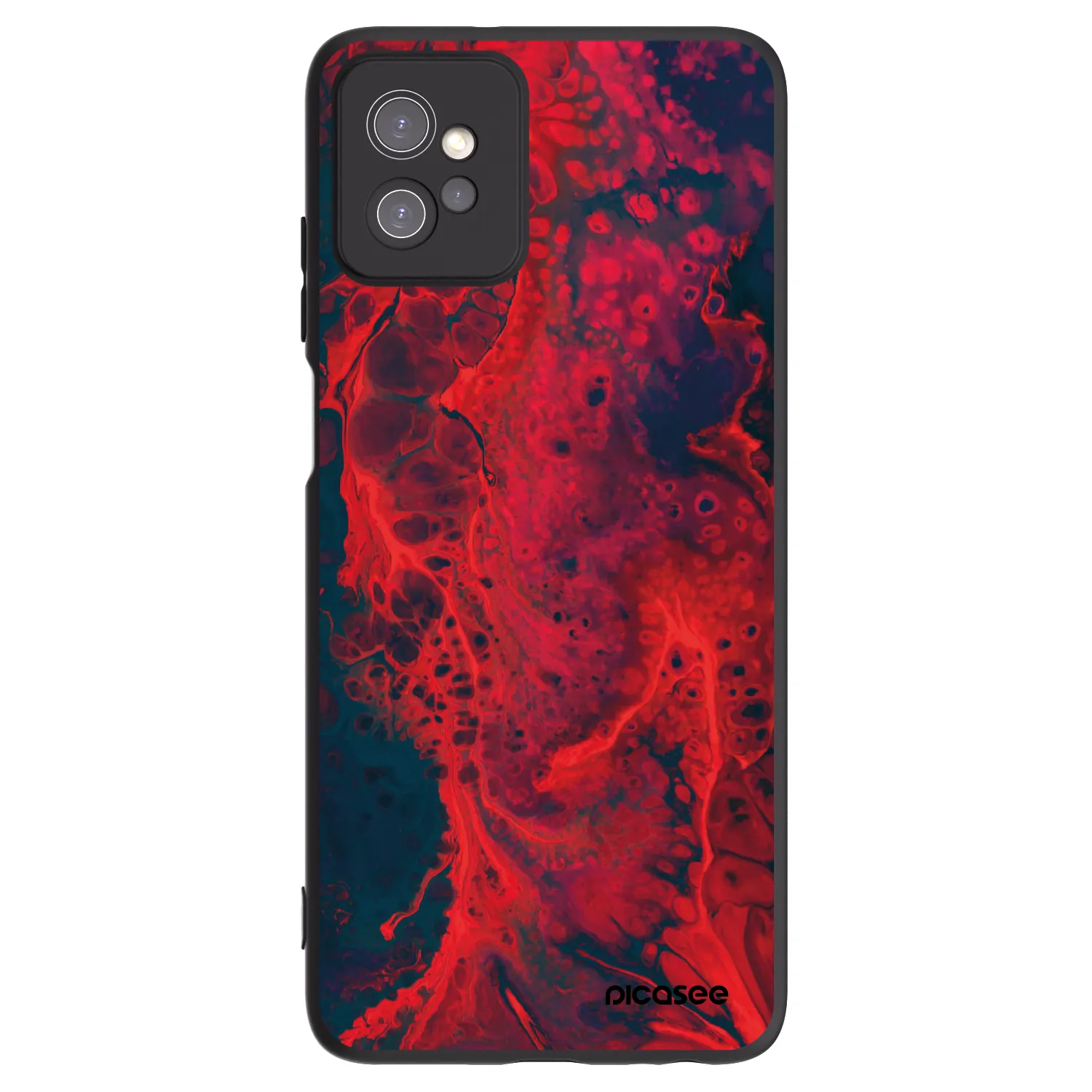 Picasee fekete szilikon tok az alábbi mobiltelefonokra Motorola Moto G32 - Organic red