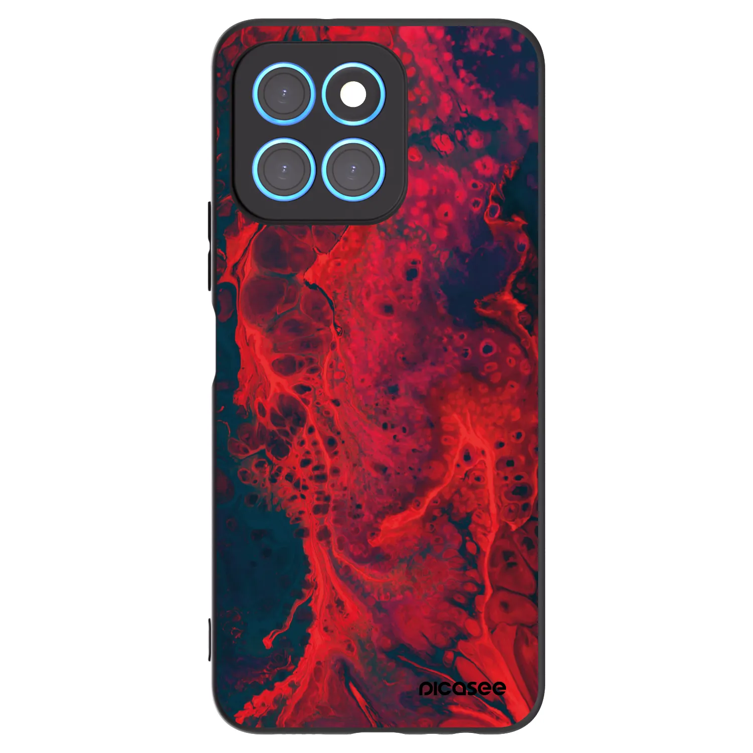 Picasee fekete szilikon tok az alábbi mobiltelefonokra Honor X8 5G - Organic red