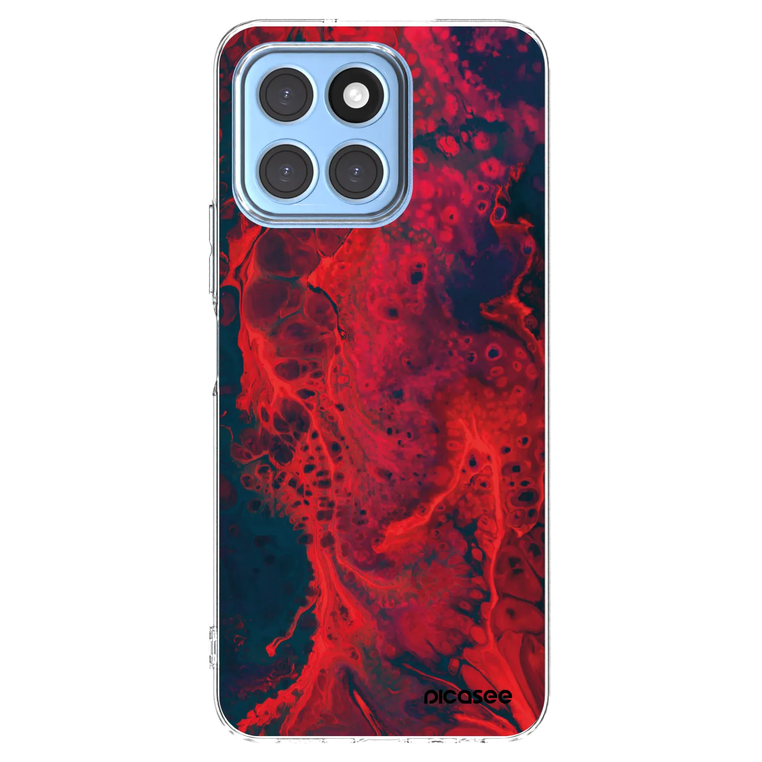 Picasee átlátszó szilikon tok az alábbi mobiltelefonokra Honor X8 5G - Organic red